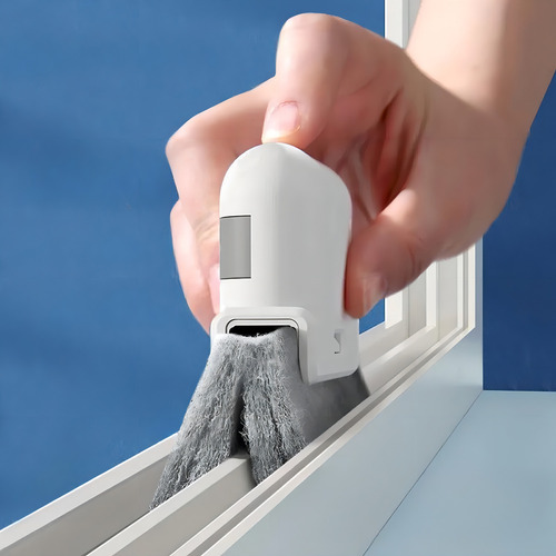 Cepillo Limpieza Ventanas Recogedor + Repuesto Esponja Color Gris