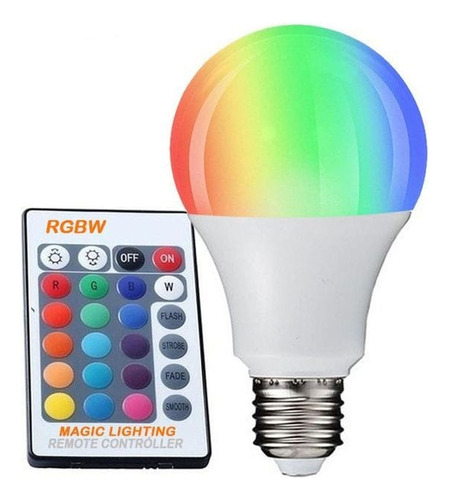 Ampolleta Con Control Remoto Colores Led Rgb 15w Fiestas