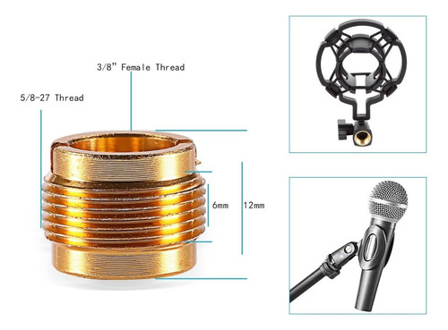 Convertidor Tornillo 5/8 Macho 3/8 Hembra Micrófono