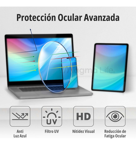 Set de 2 Lentes Para Computadora Magma Life con Filtro Antiluz Azul y Protección UV400 Ligeros, Resistentes, Sin Aumento, Incluye 2 Estuches Elegantes, diseño cuadrado ideal para todo tipo de rostro