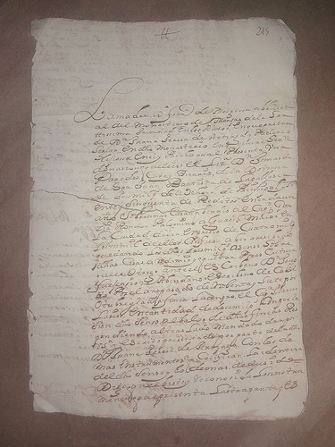 Escritura Antigua Manuscrito Año 1711.. Monasterio