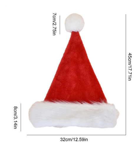 Sombrero De Navidad Gorro De Papá Noel De Colores Clásicos C
