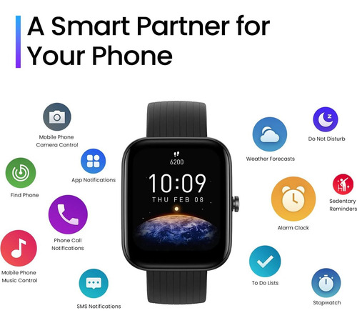 Reloj Inteligente Amazfit Bip 3 Pro Negro, Gps, 14 Días