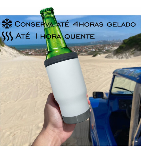 Copo Termico Cerveja Longneck Latinha Barrigudinha Cor Salmão