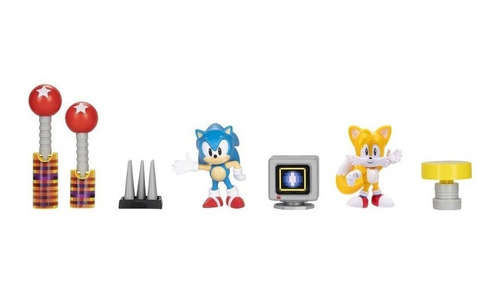 Set Sonic Hedgehog - Diorama Electrico Con Sonic Y Tails