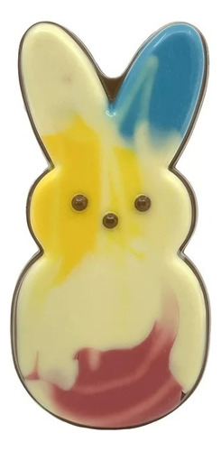 Conejo De Chocolate Blanco Y Negro Decorado Pascua Peeps 60g