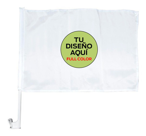 Bandera Para Auto Personalizadas 50 Unidades