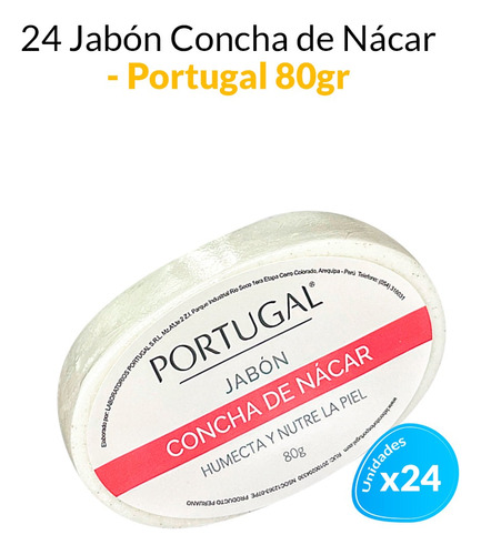 24 Jabón Concha De Nácar 80g - Portugal