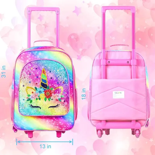 Maleta Para Niños Para Niñas, Equipaje De Viaje Con Ruedas D