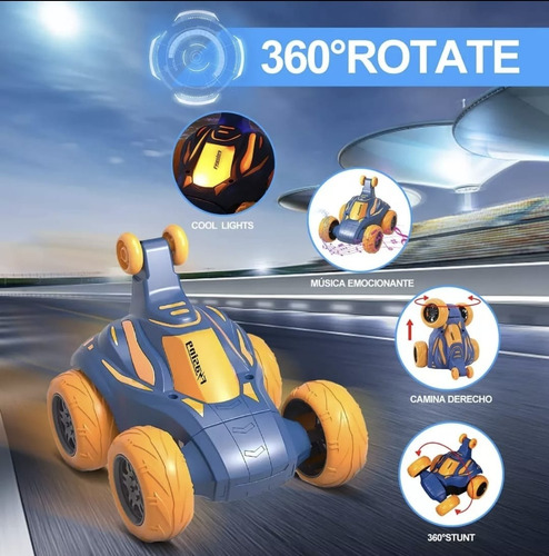 2023 Coche De Control Remoto De Flip 360 °con Luz Y Música