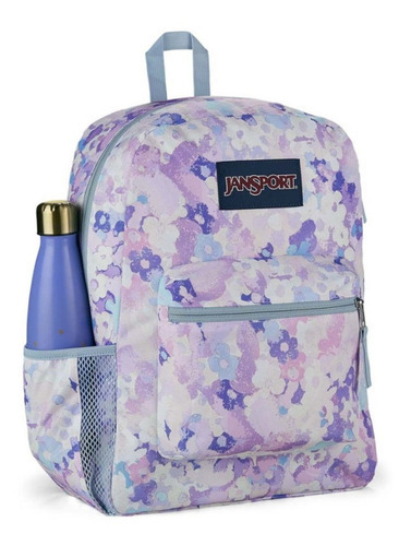 Mochila Jansport Cross Town Morado Js0a47lw7t7 Color Lila Diseño De La Tela Estampado