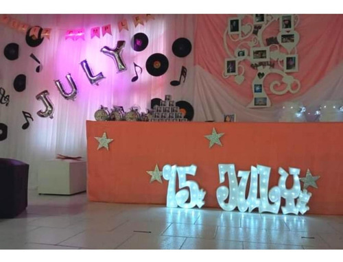 Imagen 3 de 10 de Nombre Iluminado 6 Letras 25 Cm Polyfan Cartel Luz Tunombre
