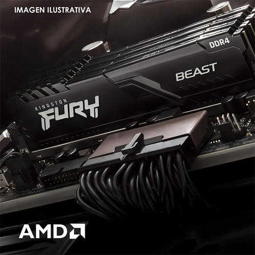 Memoria Ram Fury Beast Ddr4 16gb Kingston Kf432c16bb1/16