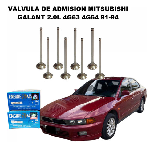 Valvula De Admision Mitsubishi Galant 2.0l 4g63 4g64 91-94