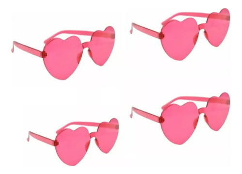 Lentes Corazón Cotillón Pack X3 Unidades