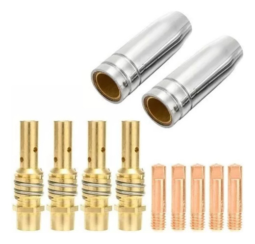 Bico De Contato 0,8mm Tocha Solda Compatível Mig Mag 11 Kit