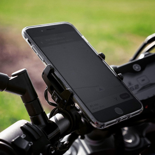 Imagen 3 de 5 de Porta Celular Moto Universal Interphone Puerto Usb Motoscba