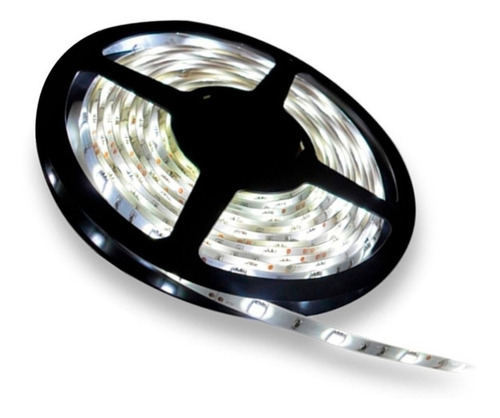 Imagen 1 de 3 de Cinta Luz Led Blanco Frio Adhesivas 12v + Adaptador 220 5mt