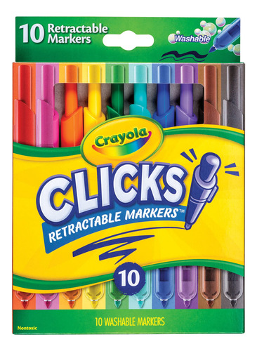 Crayola Marcadores Lavables Con Puntas Retráctiles, Clics,.