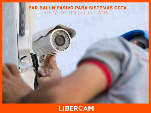 Video Balun Utp Alta Potencia Para Camaras De Seguridad Color Negro