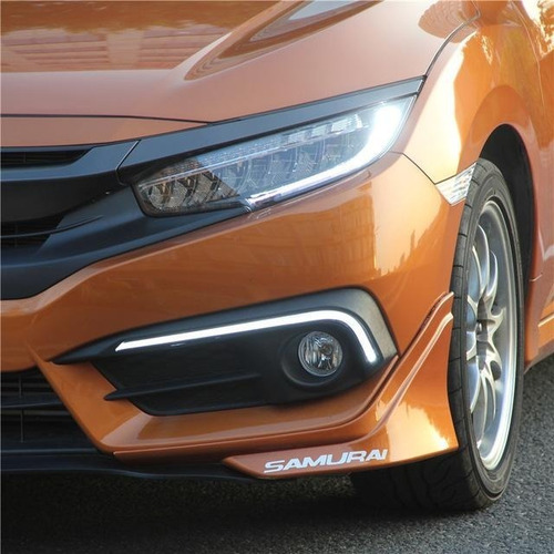 Imagem 2 de 6 de Moldura Farol Milha Com Luz Diurna Drl Led Civic G10 17 A 19