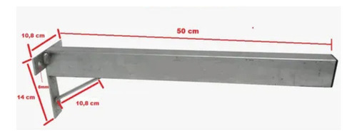 Suporte Fixar Pia Mármore/granito Balcão 50cm Grapa 4 Uni