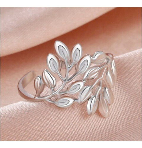Imagen 6 de 6 de Anillo Ajustable Mujer Piscis Huellas Alas Zorro Acero Plata