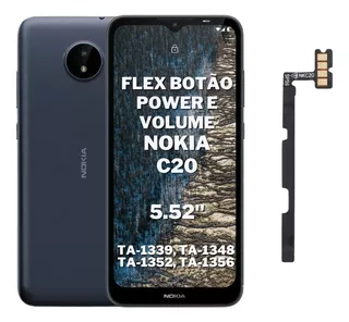 Flex Teclas Botão Power E Volume Nokia C20 Ta-1339 Ta-1348