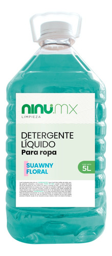 Imagen 1 de 7 de Jabon Liquido Para Ropa Ninu 5 Litros Detergente Para Ropa