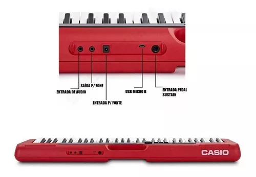 Kit Teclado Casio CT-S200 Branco + Pedal Stand - Koala Music