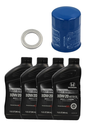 Pack Filtro Aceite + Golilla + 4 Aceites 0w20 Honda Original