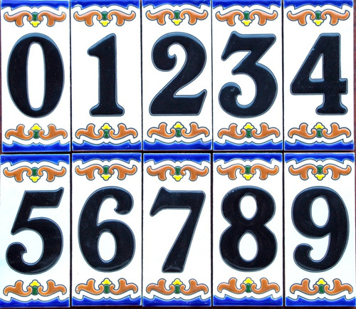 Numeracion En Ceramica X4 Unidades