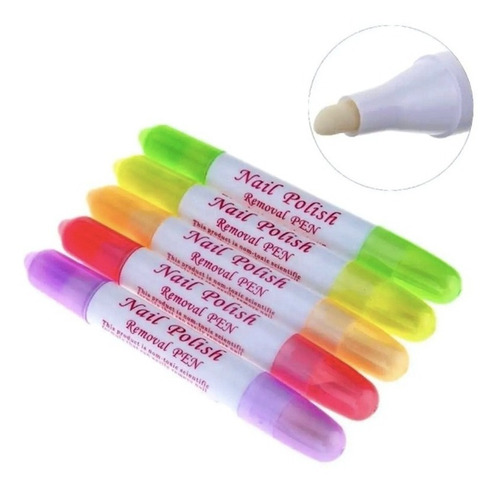 Imagen 6 de 10 de Lapiz Corrector De Esmalte De Uñas Recargable 4 Puntas