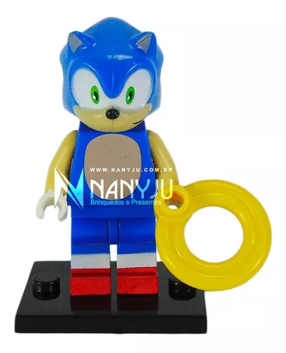 Boneco Lego Sonic Blocos Montar