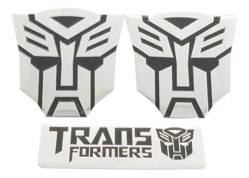 Emblemas Transformers Logo Autobots Decepticons Set Aluminio