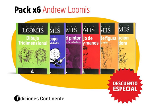 Pack 6 Libros - Dibujo De  Loomis Oferta 25% Dto.