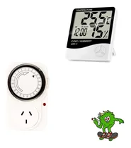 Comprar Termohigrometro + Timer - Medicion Cultivo Indoor