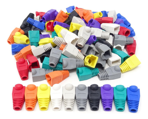 Honbay 100 Piezas De 10 Colores De Plastico Rj45 Ethernet C