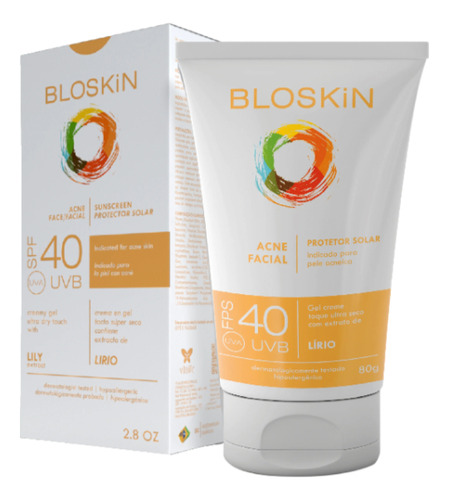 Blocskin protetor solar acneica 80g fps 40