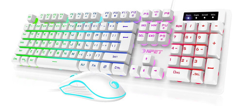 Teclado Y Mouse Npet, S20 - Para Juegos Con Cable, Ret Fr32w