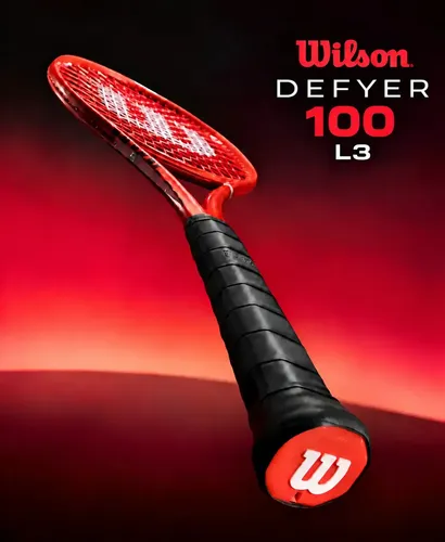 Raquete de tênis Wilson Defyer Redline 100 V1 16x19 300g Vermelho L3