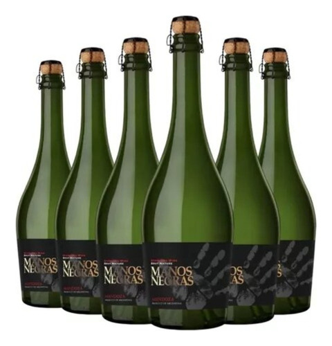 Champagne Manos Negras Brut Nature 750 Ml Caja X6 Unidades
