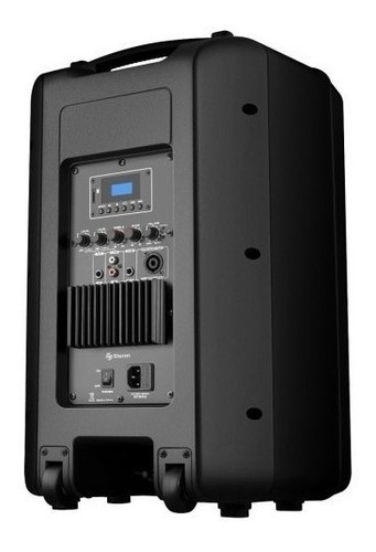 Imagen 3 de 3 de Bocina Steren BAF-1245BT portátil con bluetooth negra 100V/240V