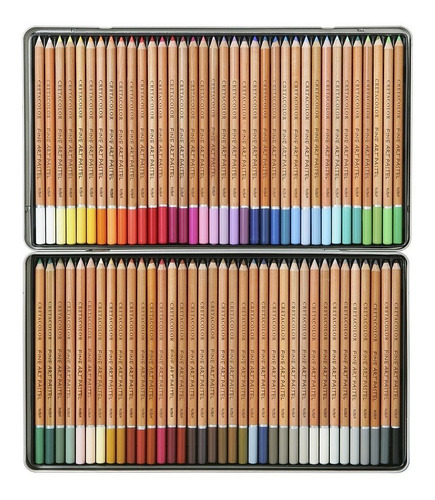 Imagen 5 de 6 de Estuche 72 Lapices Pastel Cretacolor Caja Metalica Artel