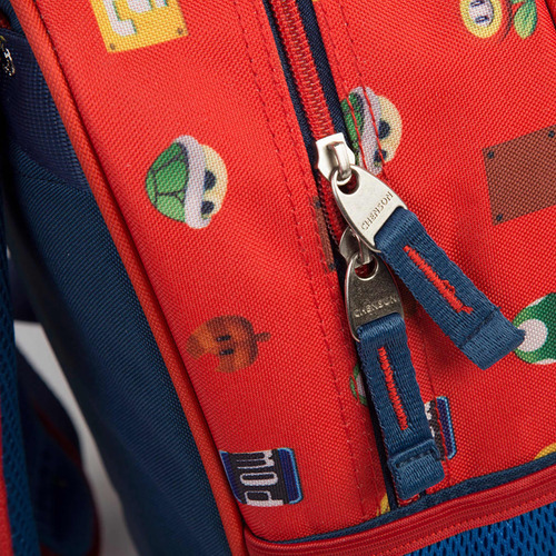 Mochila Kinder Chenson Mario Bros Escolar Mb65713 Color Azul Diseño de la tela DISEÑO