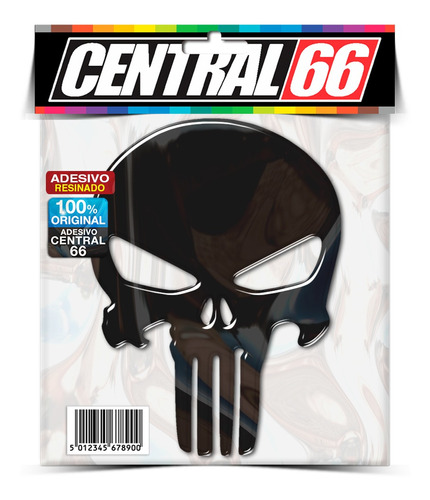 Adesivo The Punisher Agrale Super City 150 Resinado Caveira