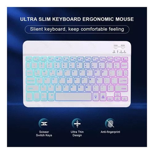 Para Conjunto Teclado Y Ratón Inalámbricos Retroiluminados