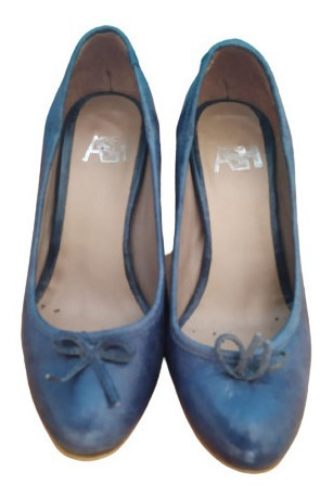 Zapatos Taco Ash Azules Talle 36