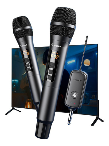 Microfono Inalambrico Profesional Karaoke Uhf Maono Wm760-a2 Color Negro