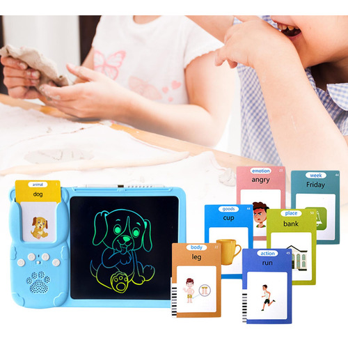 Tarjetas Flash Parlantes 2 En 1, Azul Con 255 Cartas.